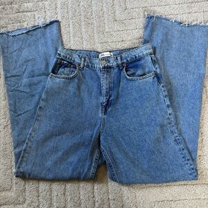 ZARA Light Blue Denim High-Waist Jeans